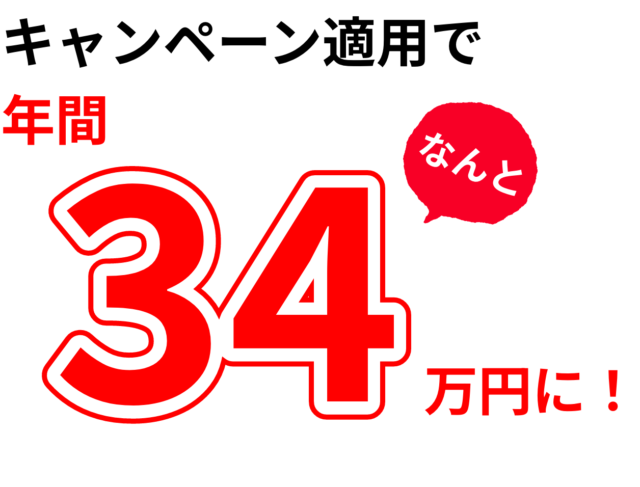 キャンペーン適用で年間24万円に！